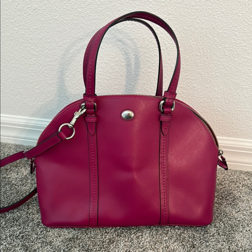 Coach Pink Satchel Structured Dome Bag